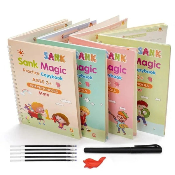 4pcs Magic Practice Copybook English For Kids