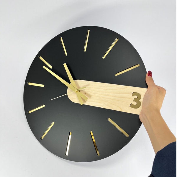 Golden Horizon Wall Clock