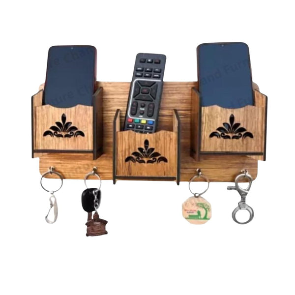 WOODEN MOBILE AND KEY STAND